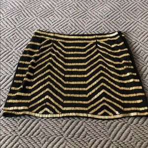 Hand beaded gold and black skirt from Nordstrom’s
